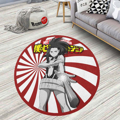 Momo Yaoyorozu Round Rug Custom My Hero Academia Anime Circle Carpet-Animerugs