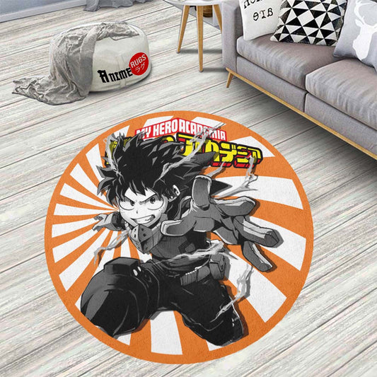 Izuku Midoriya Round Rug Custom My Hero Academia Anime Circle Carpet-Animerugs