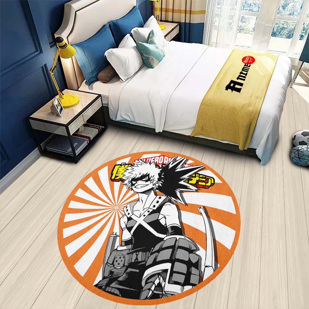 Katsuki BakugoRound Rug Custom My Hero Academia Anime Circle Carpet-Animerugs