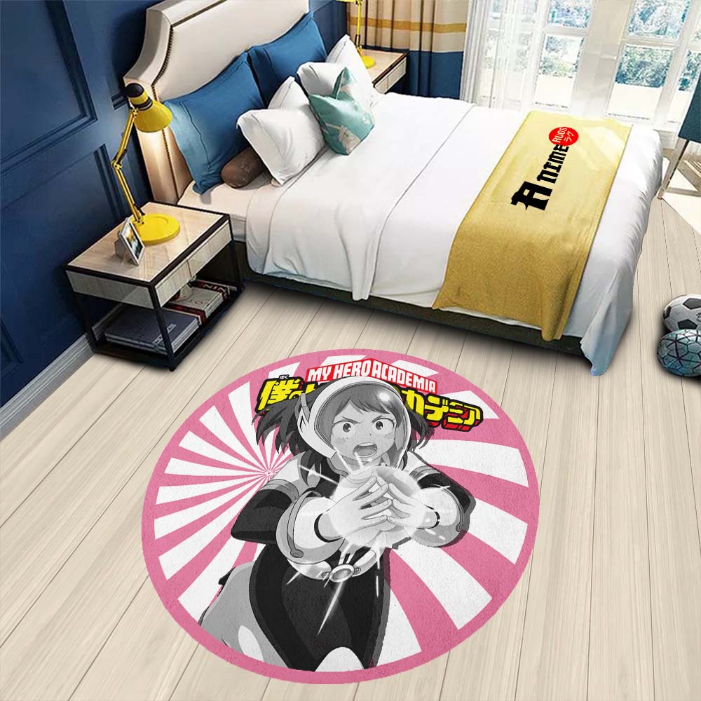 Ochako Uraraka Round Rug Custom My Hero Academia Anime Circle Carpet-Animerugs