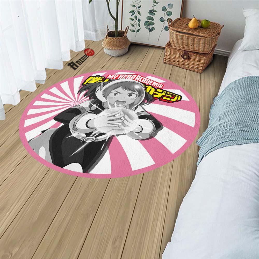 Ochako Uraraka Round Rug Custom My Hero Academia Anime Circle Carpet-Animerugs