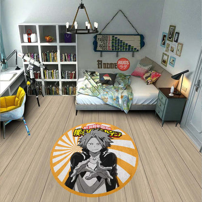 Kaminari Denki Round Rug Custom My Hero Academia Anime Circle Carpet-Animerugs