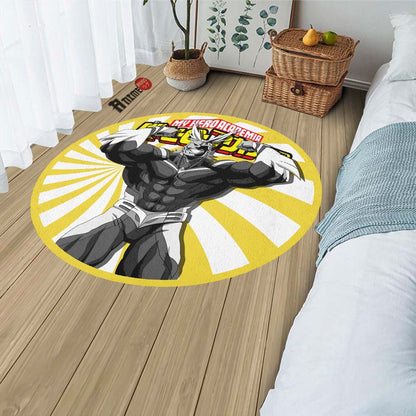 All Might Round Rug Custom My Hero Academia Anime Circle Carpet-Animerugs