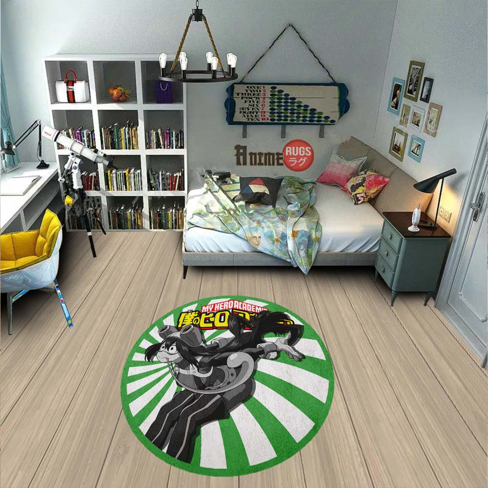 Asui Tsuyu Round Rug Custom My Hero Academia Anime Circle Carpet-Animerugs