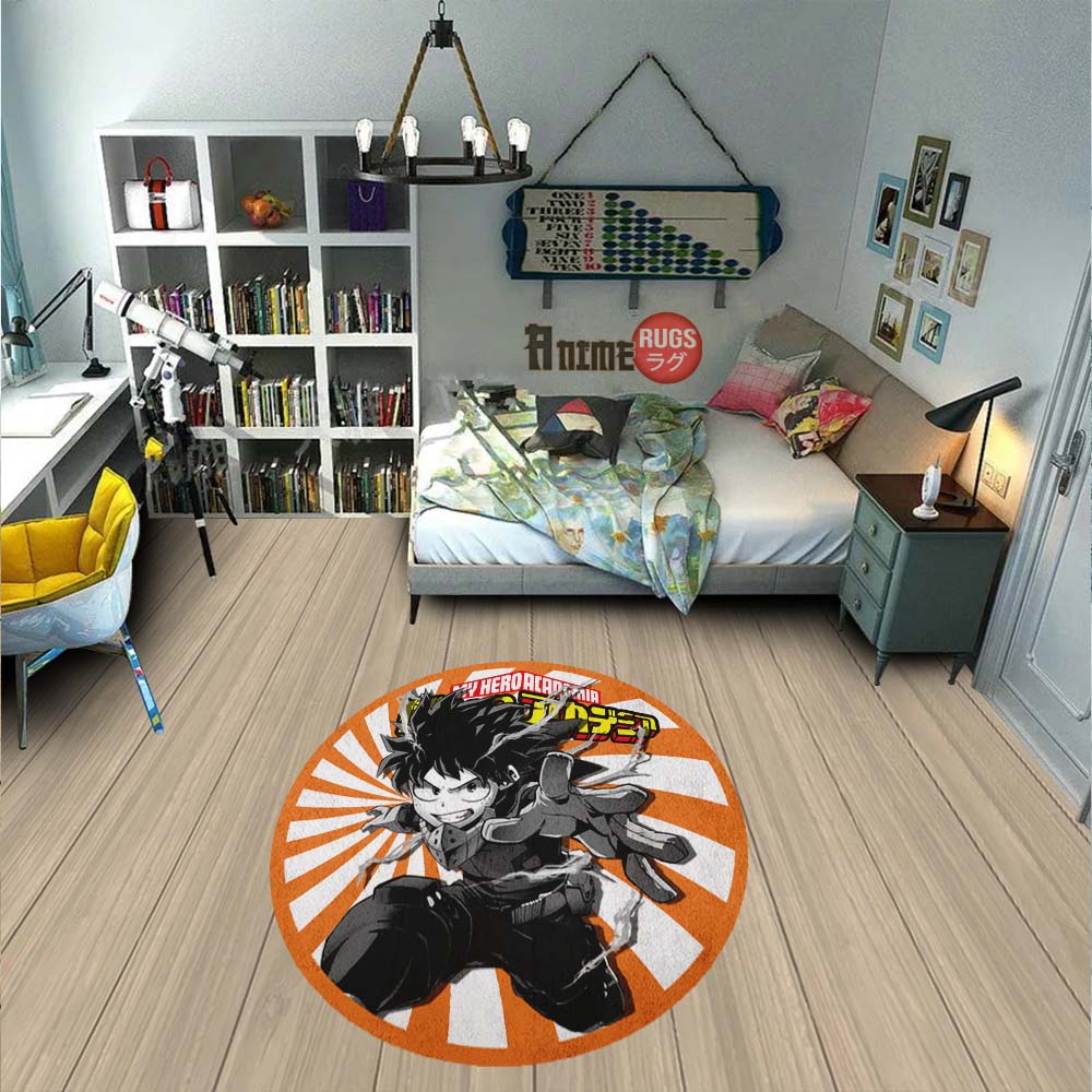 Izuku Midoriya Round Rug Custom My Hero Academia Anime Circle Carpet-Animerugs