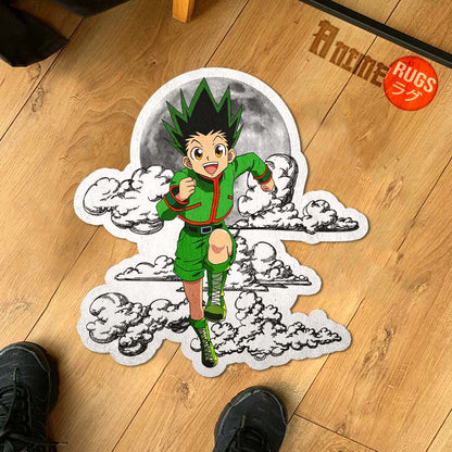 Gon Freecss Shaped Rug Custom Moon Clouds Hunter x Hunter Anime Room Decor-Animerugs