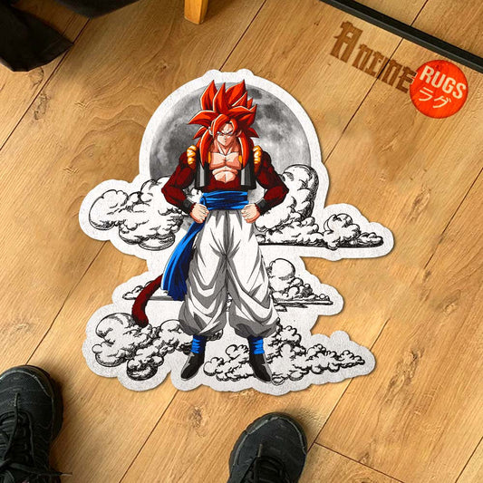 Gogeta Shaped Rug Custom Moon Clouds Dragon Ball Anime Room Decor-Animerugs