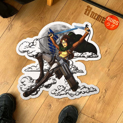 Hange Zo� Shaped Rug Custom Moon Clouds Attack On Titan Anime Room Decor-Animerugs