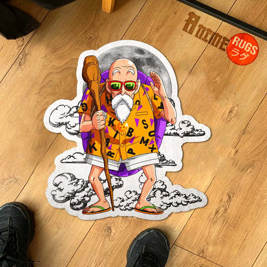 Master Roshi Shaped Rug Custom Moon Clouds Dragon Ball Anime Room Decor-Animerugs