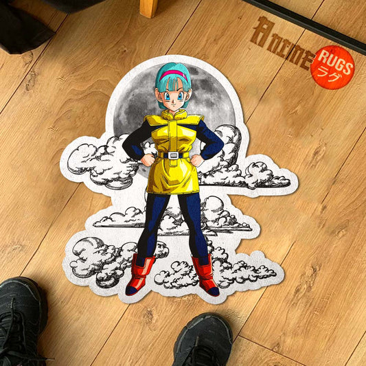 Bulma Shaped Rug Custom Moon Clouds Dragon Ball Anime Room Decor-Animerugs