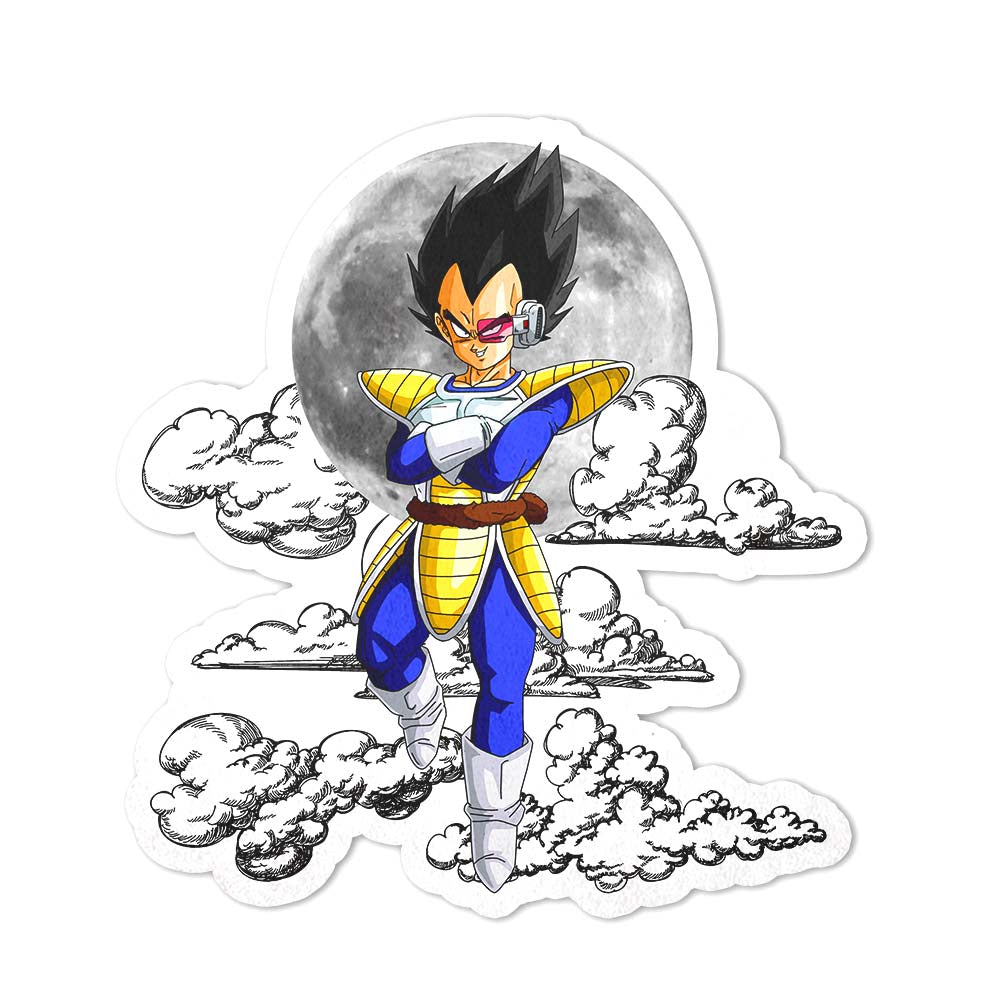 Vegeta Shaped Rug Custom Moon Clouds Dragon Ball Anime Room Decor-Animerugs
