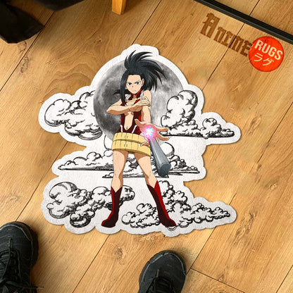 Momo Yaoyorozu Shaped Rug Custom Moon Clouds My Hero Academia Anime Room Decor-Animerugs