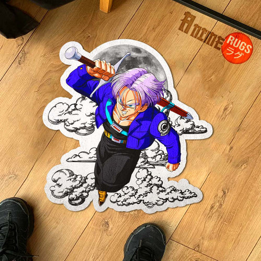 Trunks Shaped Rug Custom Moon Clouds Dragon Ball Anime Room Decor-Animerugs