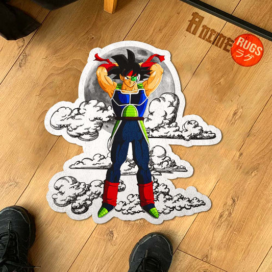 Bardock Shaped Rug Custom Moon Clouds Dragon Ball Anime Room Decor-Animerugs