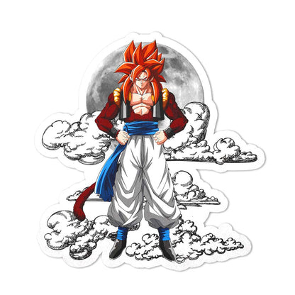 Gogeta Shaped Rug Custom Moon Clouds Dragon Ball Anime Room Decor-Animerugs