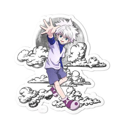 Killua Zoldyck Shaped Rug Custom Moon Clouds Hunter x Hunter Anime Room Decor-Animerugs