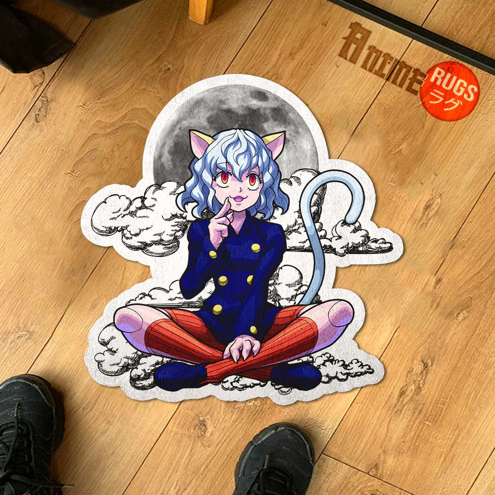Neferpitou Shaped Rug Custom Moon Clouds Hunter x Hunter Anime Room Decor-Animerugs