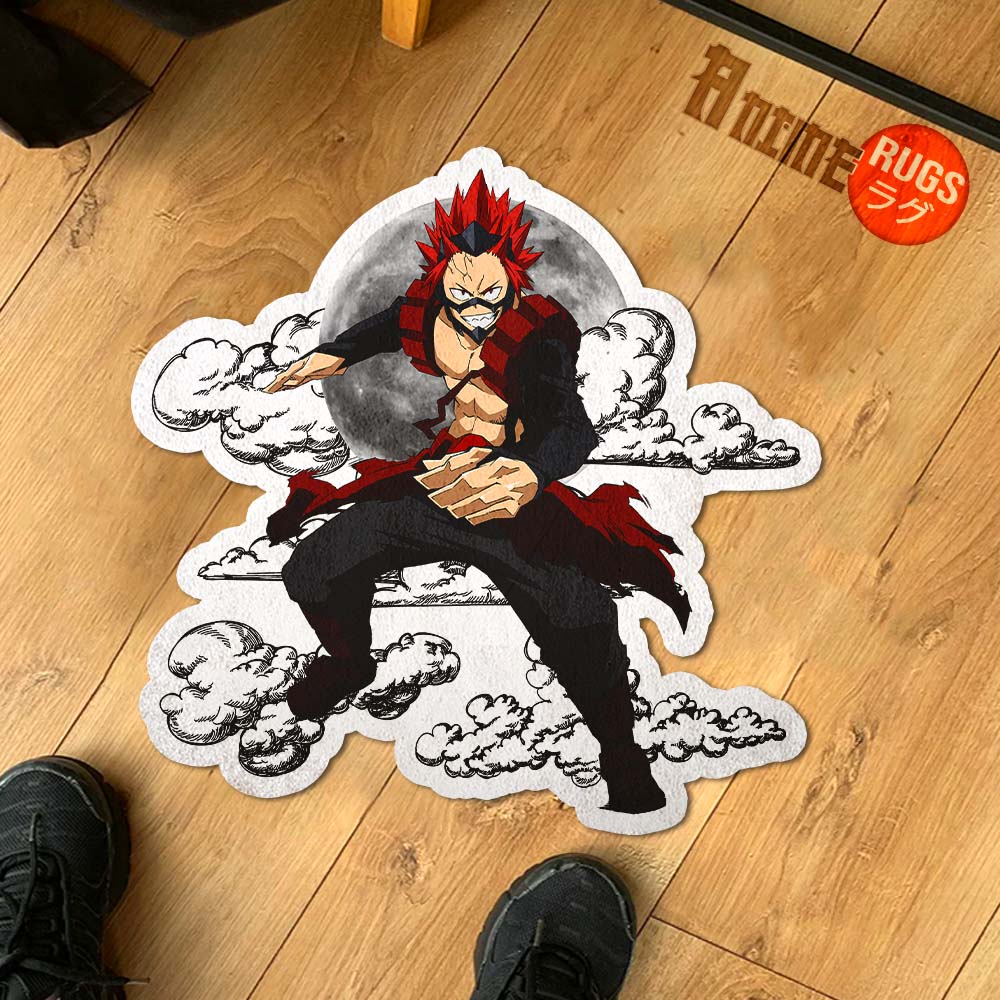 Eijiro Kirishima Shaped Rug Custom Moon Clouds My Hero Academia Anime Room Decor-Animerugs