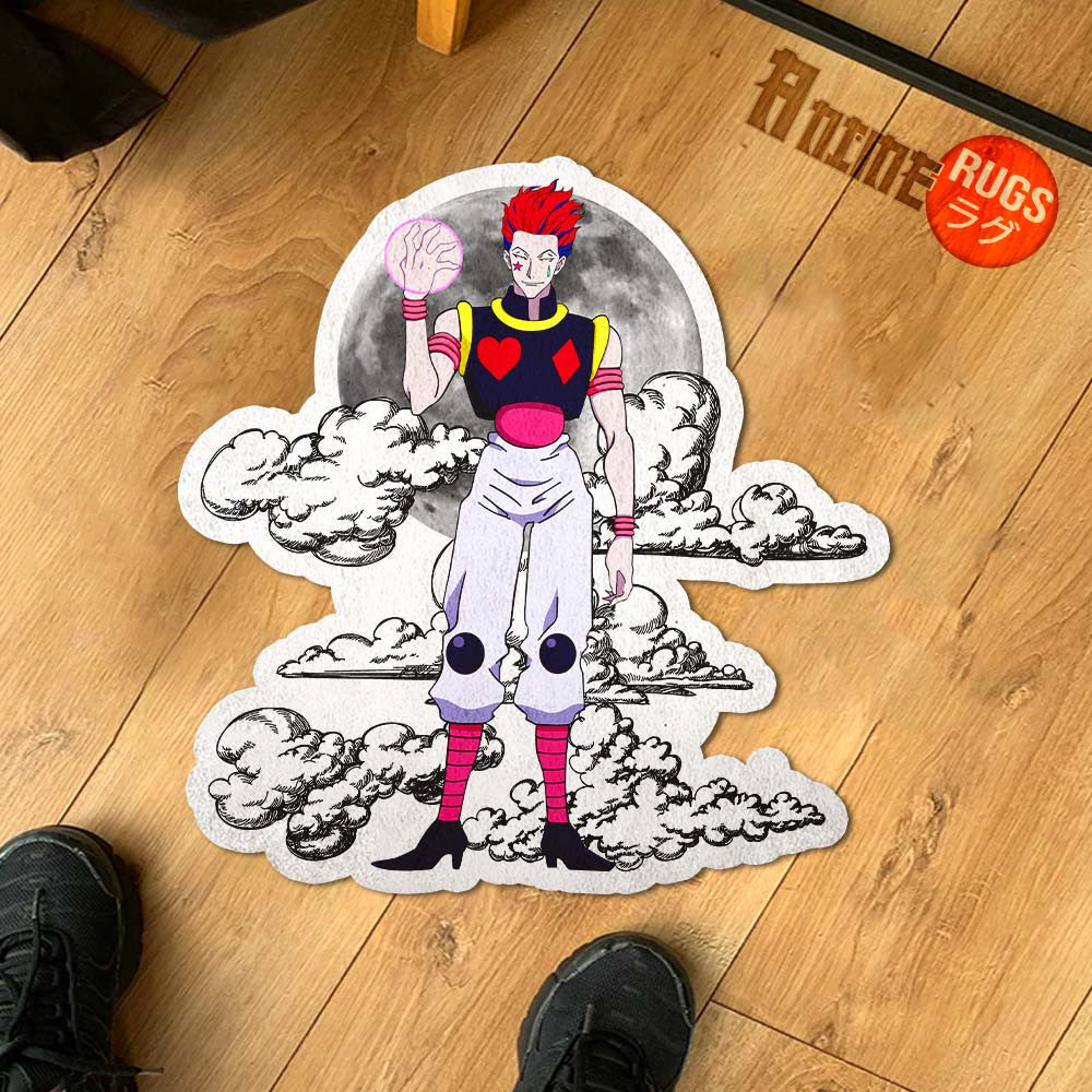 Hisoka Morow Shaped Rug Custom Moon Clouds Hunter x Hunter Anime Room Decor-Animerugs