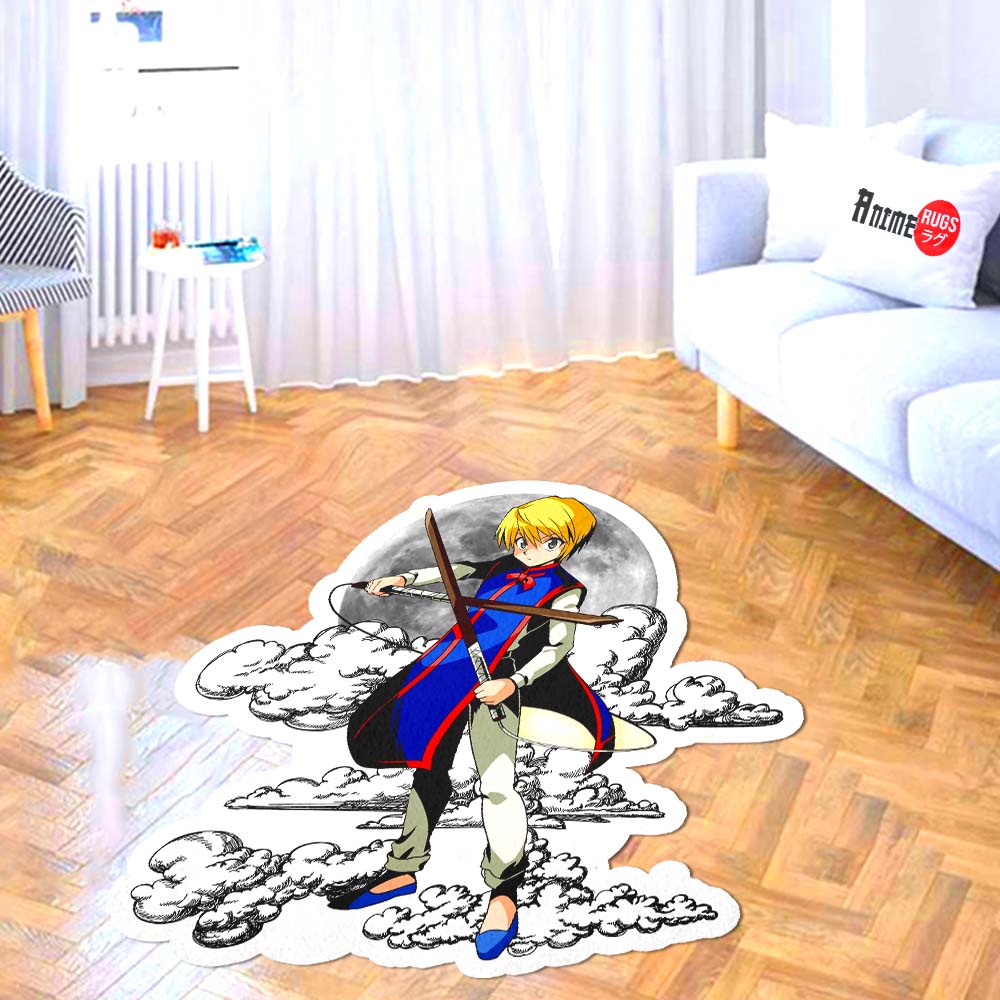 Kurapika Shaped Rug Custom Moon Clouds Hunter x Hunter Anime Room Decor-Animerugs