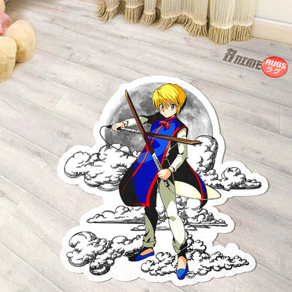 Kurapika Shaped Rug Custom Moon Clouds Hunter x Hunter Anime Room Decor-Animerugs
