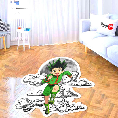 Gon Freecss Shaped Rug Custom Moon Clouds Hunter x Hunter Anime Room Decor-Animerugs