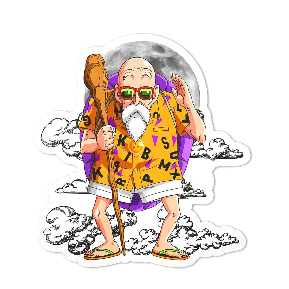 Master Roshi Shaped Rug Custom Moon Clouds Dragon Ball Anime Room Decor-Animerugs