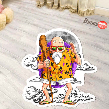 Master Roshi Shaped Rug Custom Moon Clouds Dragon Ball Anime Room Decor-Animerugs