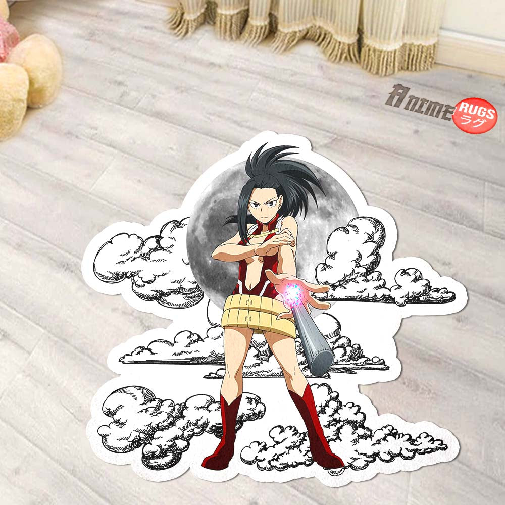 Momo Yaoyorozu Shaped Rug Custom Moon Clouds My Hero Academia Anime Room Decor-Animerugs