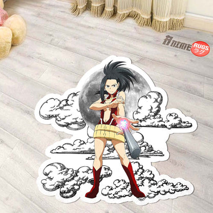 Momo Yaoyorozu Shaped Rug Custom Moon Clouds My Hero Academia Anime Room Decor-Animerugs
