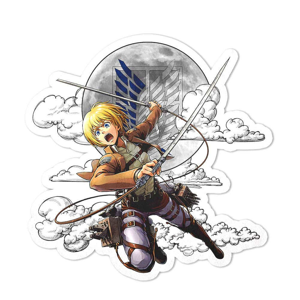 Armin Arlert Shaped Rug Custom Moon Clouds Attack On Titan Anime Room Decor-Animerugs