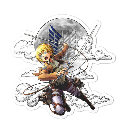 Armin Arlert Shaped Rug Custom Moon Clouds Attack On Titan Anime Room Decor-Animerugs