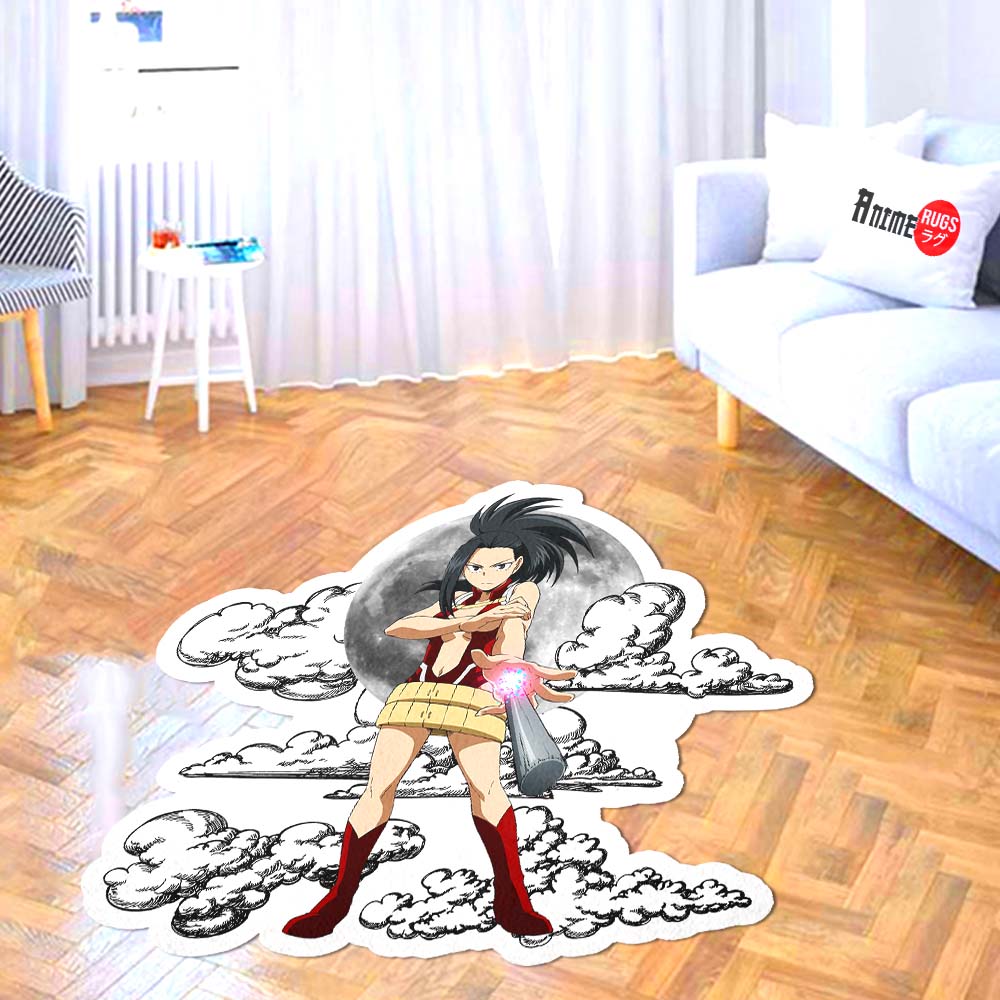 Momo Yaoyorozu Shaped Rug Custom Moon Clouds My Hero Academia Anime Room Decor-Animerugs