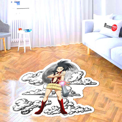 Momo Yaoyorozu Shaped Rug Custom Moon Clouds My Hero Academia Anime Room Decor-Animerugs