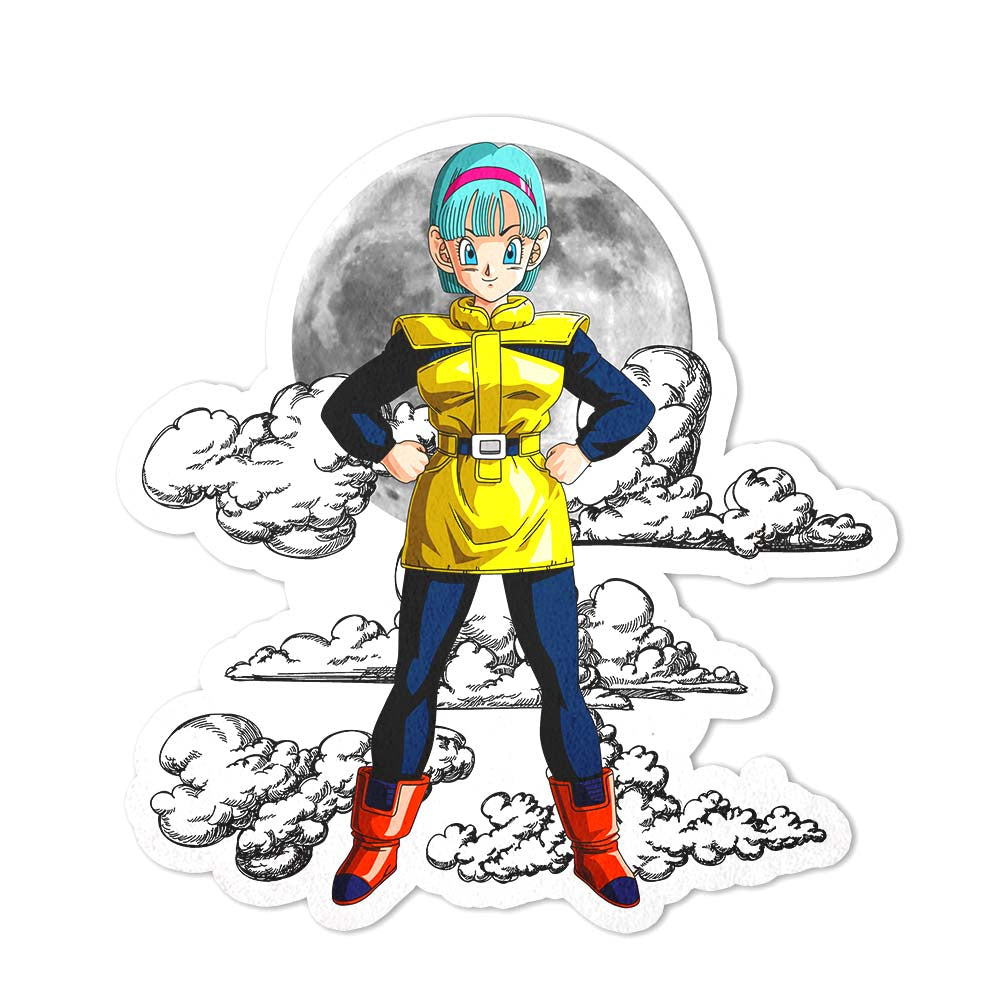 Bulma Shaped Rug Custom Moon Clouds Dragon Ball Anime Room Decor-Animerugs