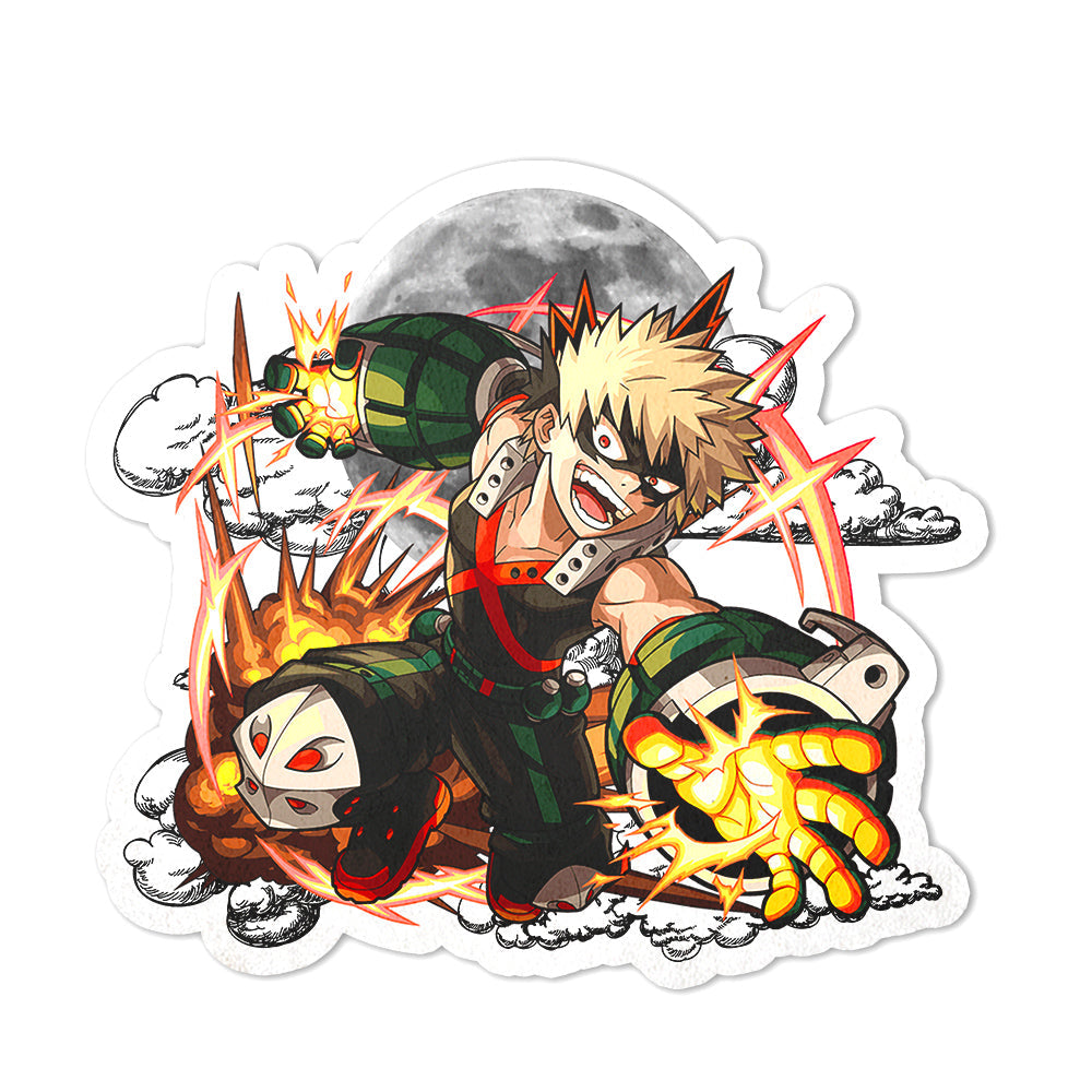 Katsuki Bakugo Shaped Rug Custom Moon Clouds My Hero Academia Anime Room Decor-Animerugs