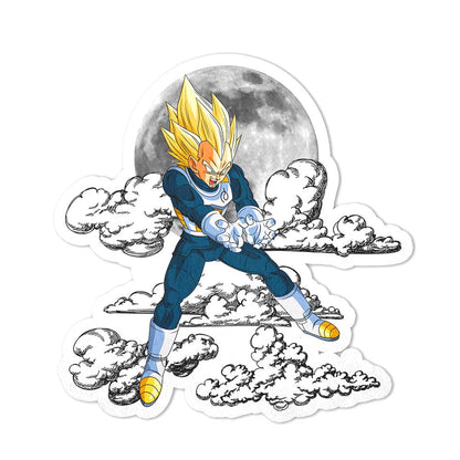 Vegeta SSJ Shaped Rug Custom Moon Clouds Dragon Ball Anime Room Decor-Animerugs