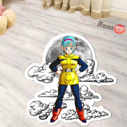 Bulma Shaped Rug Custom Moon Clouds Dragon Ball Anime Room Decor-Animerugs