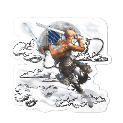 Jean Kirstein Shaped Rug Custom Moon Clouds Attack On Titan Anime Room Decor-Animerugs