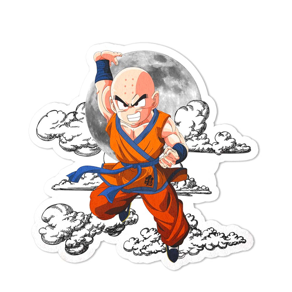 Krillin Shaped Rug Custom Moon Clouds Dragon Ball Anime Room Decor-Animerugs