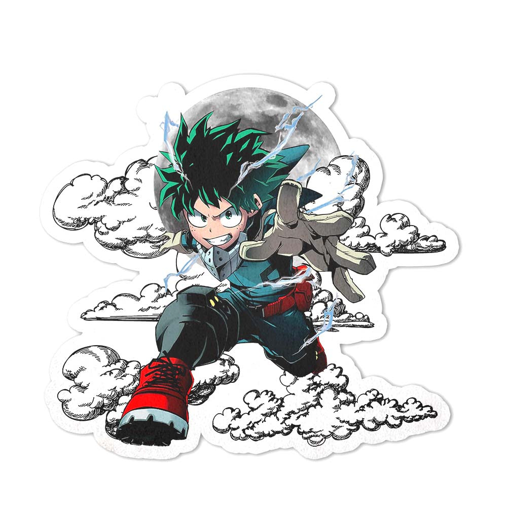 Izuku Midoriya Shaped Rug Custom Moon Clouds My Hero Academia Anime Room Decor-Animerugs