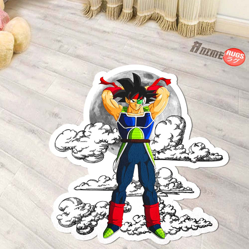 Bardock Shaped Rug Custom Moon Clouds Dragon Ball Anime Room Decor-Animerugs