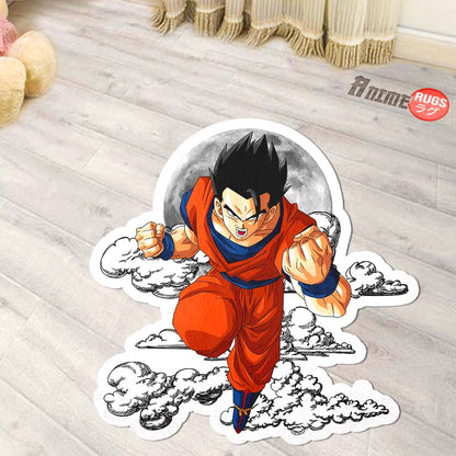 Gohan Shaped Rug Custom Moon Clouds Dragon Ball Anime Room Decor-Animerugs