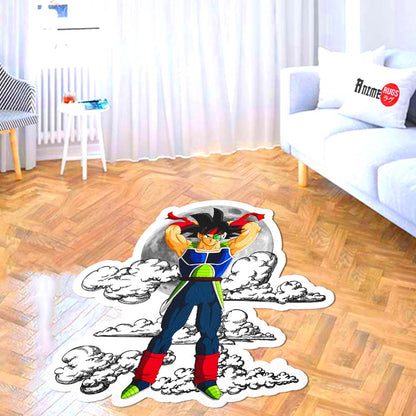 Bardock Shaped Rug Custom Moon Clouds Dragon Ball Anime Room Decor-Animerugs