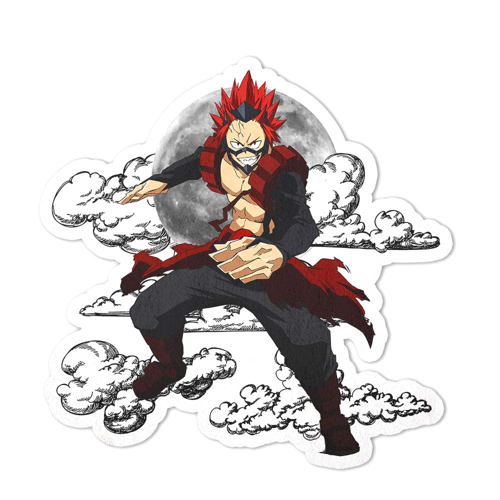 Eijiro Kirishima Shaped Rug Custom Moon Clouds My Hero Academia Anime Room Decor-Animerugs