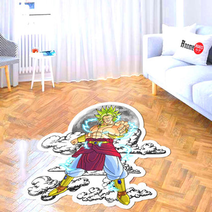 Broly Shaped Rug Custom Moon Clouds Dragon Ball Anime Room Decor-Animerugs