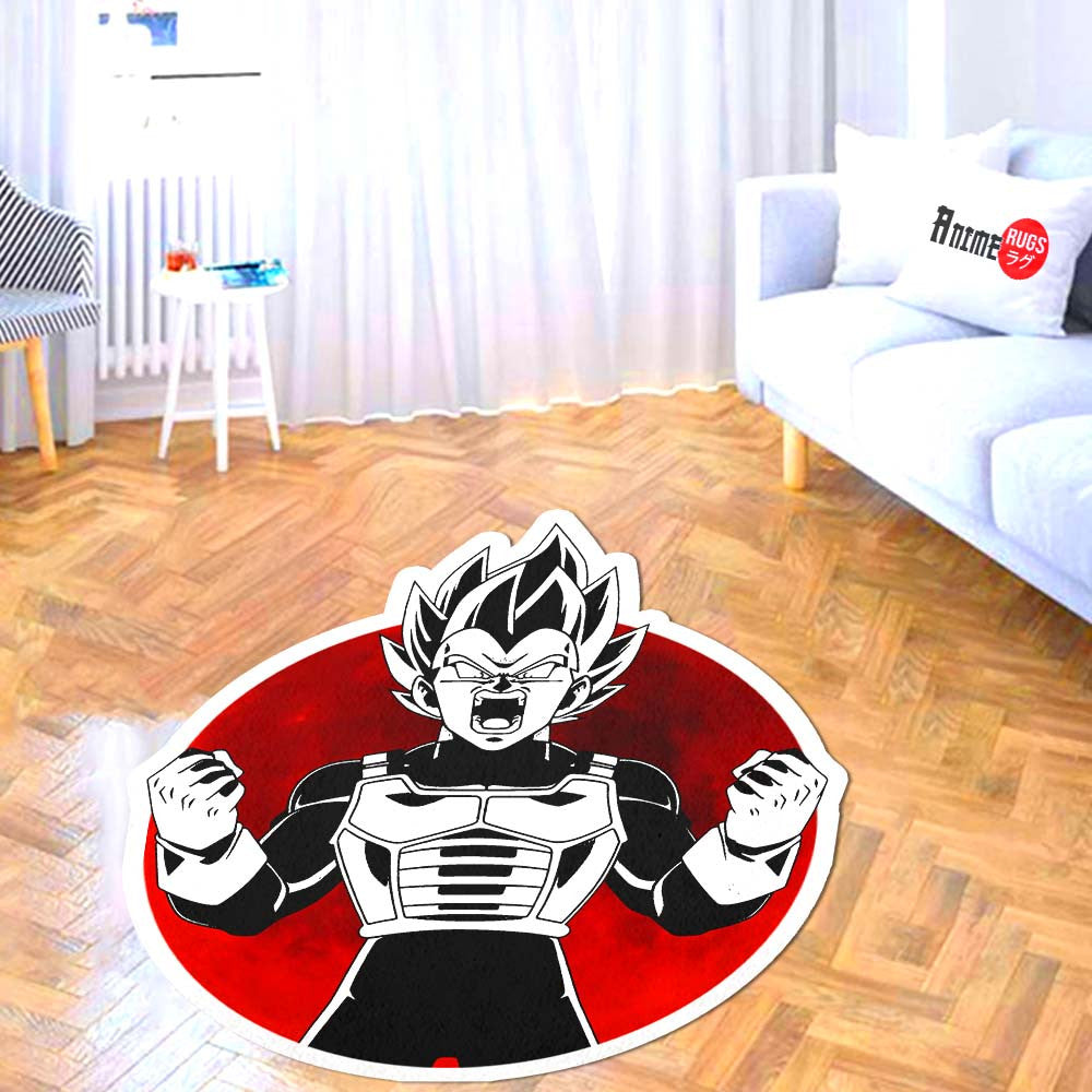 Vegeta Ssj Shaped Rug Custom Dragon Ball Anime Room Decor-Animerugs
