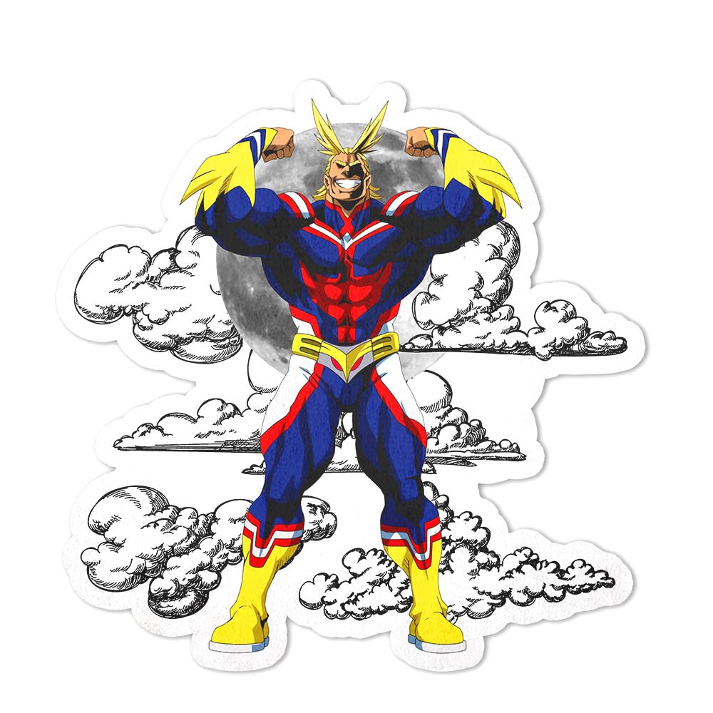 All Might Shaped Rug Custom Moon Clouds My Hero Academia Anime Room Decor-Animerugs