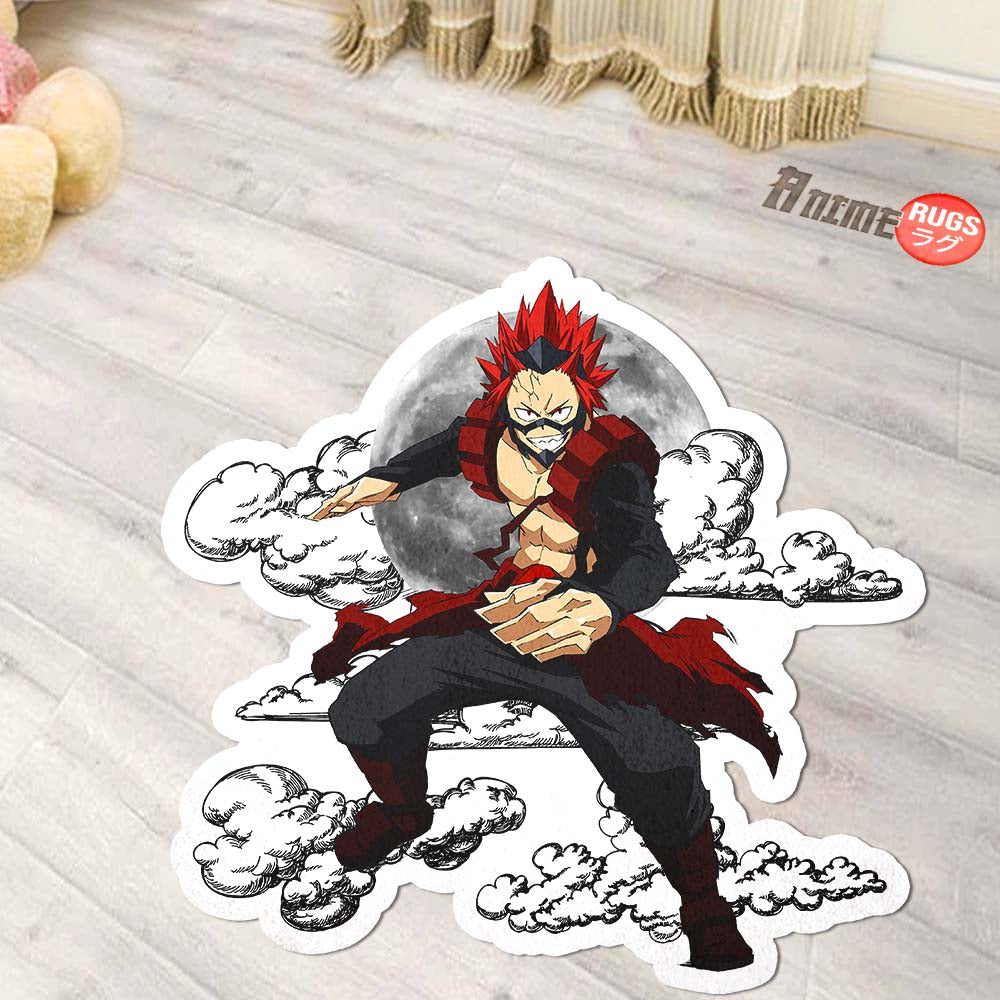 Eijiro Kirishima Shaped Rug Custom Moon Clouds My Hero Academia Anime Room Decor-Animerugs