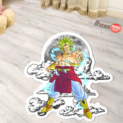 Broly Shaped Rug Custom Moon Clouds Dragon Ball Anime Room Decor-Animerugs